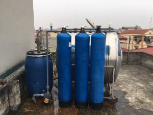Hệ thống xử lý nước giếng khoan khử mùi bùn của HBTECH